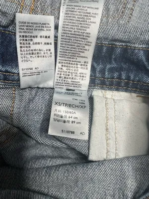 Levi’s Premium Dark Denim Wash Straight Leg Jeans Overalls Womens Size XS thumbnail 3