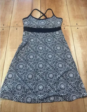 Soybu Womens Black White Geometric Print‎ Crisscross Back Mini Dress Size Small thumbnail 1