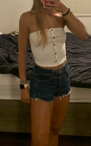 American Eagle Jean Shorts size 4 HiRise Shortie Super Stretch thumbnail 2