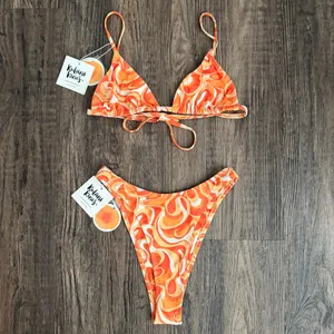 NEW Kulani Kinis x Hannah Meloche Lost at Sunset Bikini Set Size Small thumbnail 2