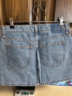 Abercrombie & Fitch Light Blue Denim Mini Skirt thumbnail 2