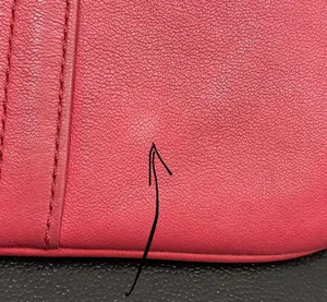 COACH F-42389 Reddish Pink Pebbled Leather Small Wristlet thumbnail 8