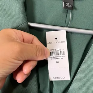 Ann Taylor The Modern Blazer 10 Dried Cilantro‎ Green Relaxed Fit Oversized New thumbnail 5