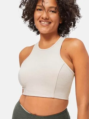 Outdoor Voices Athena Crop Top | Oatmeal thumbnail 1