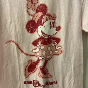 Disney Parks Minnie Mouse Pink 100% Cotton Short Sleeve T-Shirt Size Small thumbnail 2