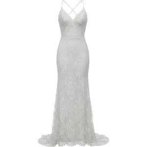 NWT Jessica McClintock by Clarisse Gown Ivory Lace Sequin Open Back 8 thumbnail 2
