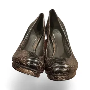 Tory Burch Jude Amazing Snakeskin Leather Stiletto Heel Platform Shoes Pumps 8.5 thumbnail 7