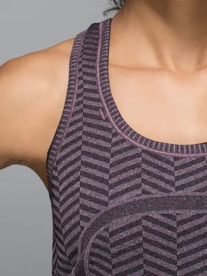 #18 Lululemon Run: Swiftly Tech Racerback Heathered Black Cherry Size 4 thumbnail 4