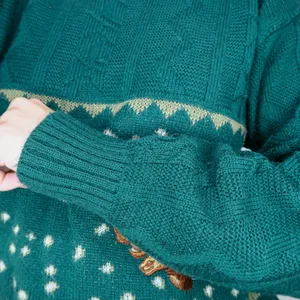 St. John's Bay Vintage 90s Green Mountain Elk Winter Sweater thumbnail 7