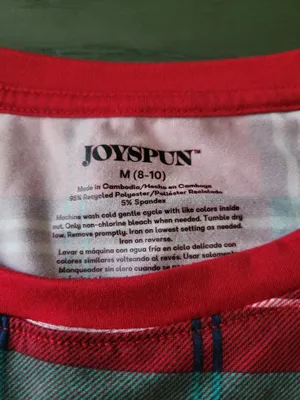 Joyspun Women's Red and green plaid Christmas pajama set Size M #christmas #pjs thumbnail 2