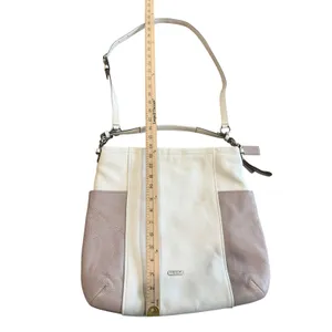 Coach Park Colorblock Leather Hobo Shoulder Bag Parchment Putty F31304 Silver thumbnail 10