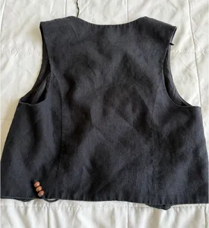 Zara Linen Vest Tie Front thumbnail 3