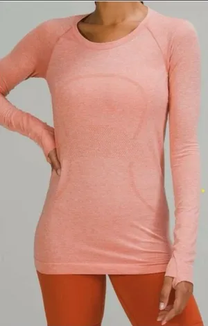 Lululemon Swiftly Tech Long Sleeve 2.0 Size 6 In Pink Savannah/Pink Mist thumbnail 1