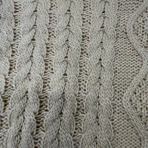 Lush Crop Cable Knit Chunky Sweater Women M‎ Wool Blend Pale Yellow Costal Cozy thumbnail 9