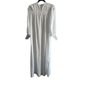 Le Voys Vintage White Peignoir Robe XS Cottagecore Lace Yoke Nightgown Y2K thumbnail 10