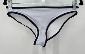 Victoria Secret Pink Active White Black Cheeky Bikini‎ Bottoms Swim Size Medium thumbnail 1