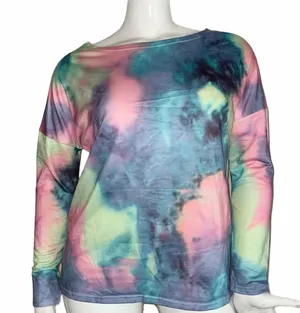 Long Sleeve Tie Dye Top Multiple Size XL thumbnail 1