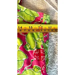 Key West Pink & Green Elephant Print Sundress Dress Fully Lined Size 10 thumbnail 7