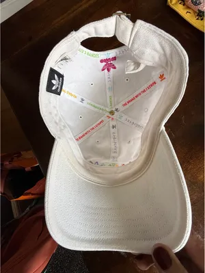 Adidas White Baseball Cap with Rainbow Trefoil Logo and 'Love Unites' Embroidery thumbnail 6