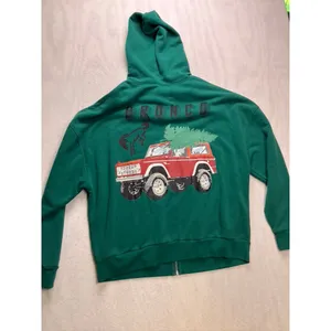 Ford Bronco Zip Hoodie Womens Large Green Holiday Logo Relaxed‎ Greyson Threads thumbnail 8