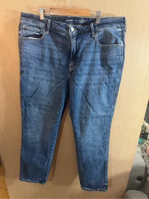 Women’s Old Navy High Rise Vintage Slim Straight-Leg Dark Blue Jeans Size 16 thumbnail 1