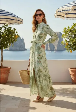 Trish Scully Graziela Maxi dress Green Size M thumbnail 3