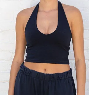 Brandy Melville Black Alexis Halter Top thumbnail 1