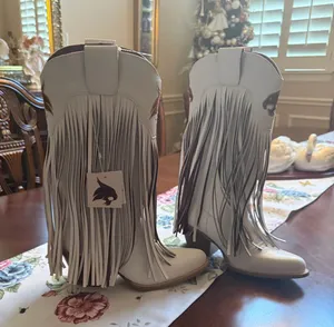 V by Vaccari western boots White Size 7.5 thumbnail 1