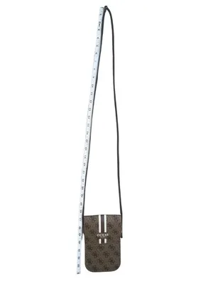 GUESS Brown Logo Phone Crossbody Bag Monogram thumbnail 3