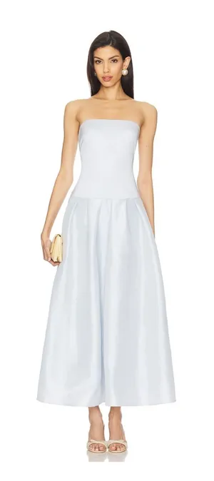 More to Come Cambria Strapless Dress in Baby Blue thumbnail 1