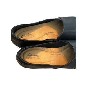 Clarks Juliet Palm Black Leather Loafers Slip-On Comfort Shoes Women’s US 9.5 thumbnail 6
