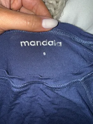Mandala Scrubs Periwinkle scrub pants with under scrub top thumbnail 3