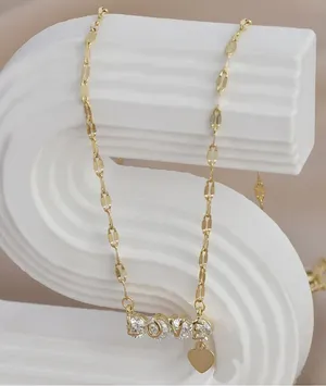 Love Heart Necklace Gold thumbnail 3