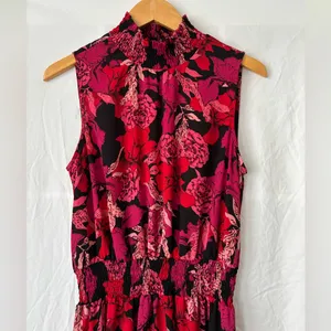 Nanette Lepore Red and Pink Floral Maxi Dress thumbnail 4