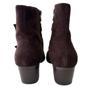Clarks Artisan Womens Ceara Chloe Buckle Booties Brown Suede Casual size 10 thumbnail 2