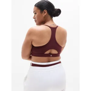 Athleta S Interval Sports Bra D-DD | Garnet Small thumbnail 5