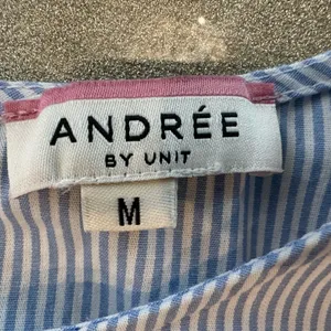 ANDREE BY UNIT Blue White Pinstripe Tiered Babydoll Top Size M (1122) thumbnail 11
