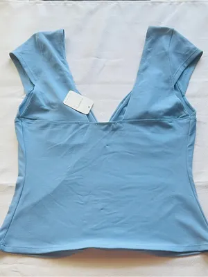 Free People Duo Corset Cami Blissful Blue L NWT Sweetheart Neck thumbnail 3