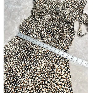 Free People French Quarter Wrap Mini Dress Women's Medium Black Brown White thumbnail 12
