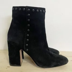 Coach Size 7.5 Boots Block Heel Black Studded thumbnail 1
