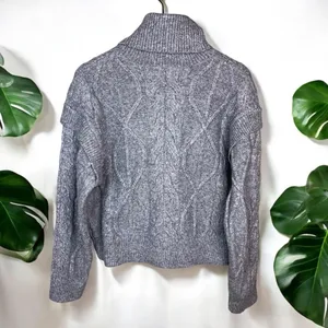 Elie Tahari Chunky Cable Knit Turtleneck Ski Sweater thumbnail 5
