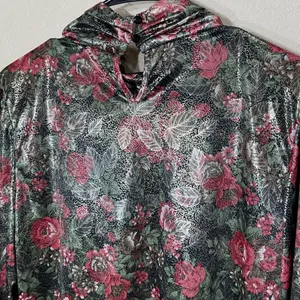 Lauren Lee Vintage Floral Long Sleeve Mock Neck Blouse Top‎ Sz 10 thumbnail 9