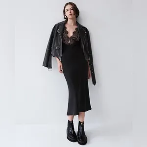 Black BLANKNYC Faux Leather Belted Moto Jacket Size XS thumbnail 3