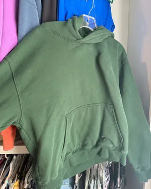 Aritzia Hoodie Fleece Perfect Fit Cozy, olive green thumbnail 1