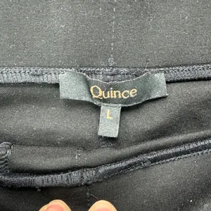 Quince Pants Women's L Black Ultra-Stretch Ponte Straight Leg Classic Comfort thumbnail 3