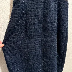 NWT Revolve brand X by NBD Metallic Navy‎ Blue Lace High Neck Dress thumbnail 5