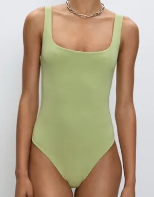 Aritzia Soft Green Original Contour Pursue Squareneck Bodysuit thumbnail 1