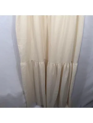 Cream Tiered Halter Maxi Dress Size XL thumbnail 4