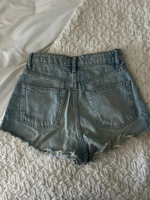 ZARA Blue Distressed Shorts thumbnail 3
