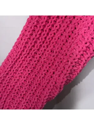American Eagle Outfitters Women’s XS Hot Pink Chunky Knit Sweater Oversized thumbnail 6
